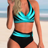 Josie - Bikini Set with Crossed Neckline and Print