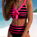 Molly - High Waist Striped Bikini