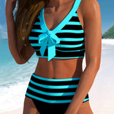 Molly - High Waist Striped Bikini