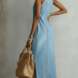 Zoey - Retro Lace Denim Dress