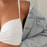 Sienna - High Support Crossed Top, High Waist Bikini
