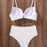 Sienna - High Support Crossed Top, High Waist Bikini