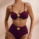 Tiffany - High Waist Bikini with Shell Detail
