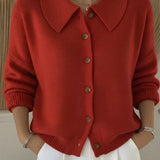 Marilyn | Collared Button-Front Cardigan