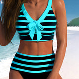 Molly - High Waist Striped Bikini