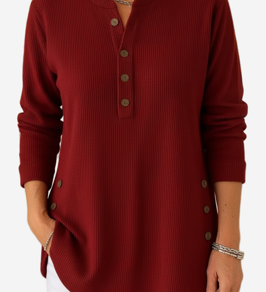 Kylie – Long Sleeve Solid Knit Sweater