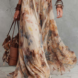 Lainey - Stylish Lace Trim Maxi Dress