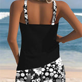 Leslie - Swimsuit Tank Top with Printed Boxer Set