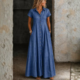 Adalynn - Long Denim Dress