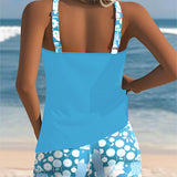 Leslie - Swimsuit Tank Top with Printed Boxer Set