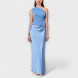 Natalie - Asymmetrical Satin Dress