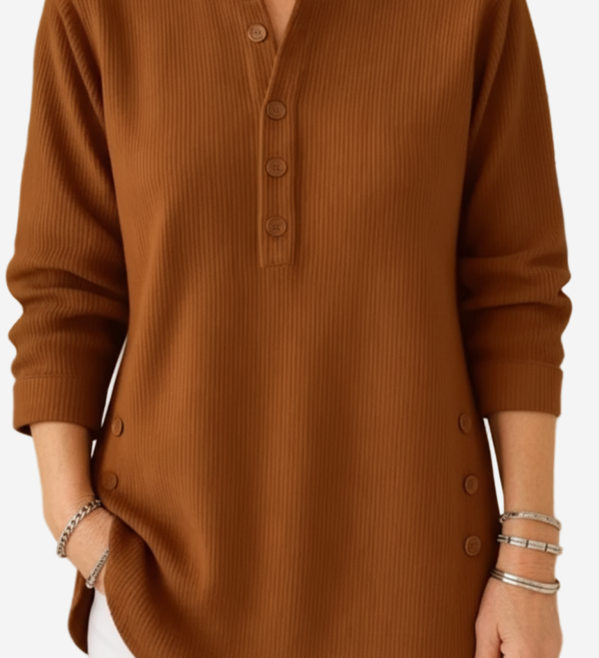 Kylie – Long Sleeve Solid Knit Sweater