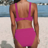Veronica - High-Waisted Solid Swimsuit