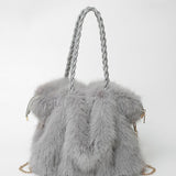 Wendy - Women Plush Velvet Shoulder Tote