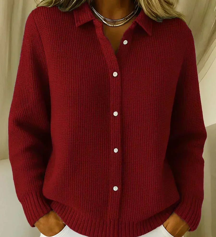 Patricia | Textured Button-Front Cardigan