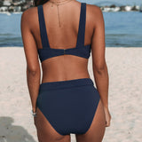 Veronica - High-Waisted Solid Swimsuit