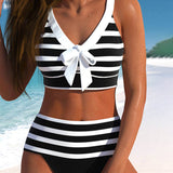 Molly - High Waist Striped Bikini