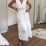 Juniper - Handcrafted Lace Dress with V-Neckline