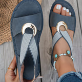 Brooke - Flat Sandals With Metal Buckle