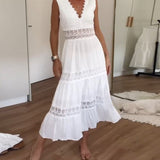 Juniper - Handcrafted Lace Dress with V-Neckline