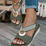 Brooke - Flat Sandals With Metal Buckle