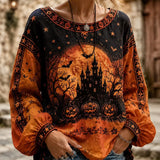 Cecilia | Halloween-Inspired Print Gothic Top