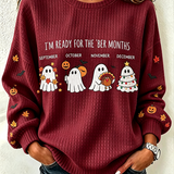 Manuela | Halloween-Inspired Round Neck Long Sleeve Sweatshirt