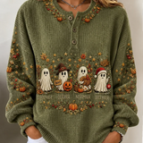 Lorraine | Halloween-Inspired Round Neck Long Sleeve Sweatshirt