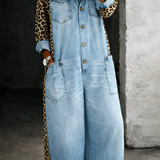 Mackenzie - One Piece Denim Shirt Jumpsuit