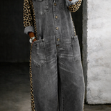 Mackenzie - One Piece Denim Shirt Jumpsuit