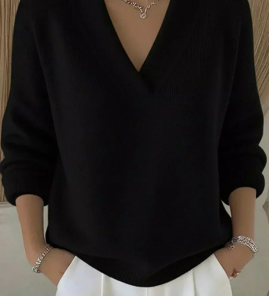 Linda | Relaxed V-Neck Sweater