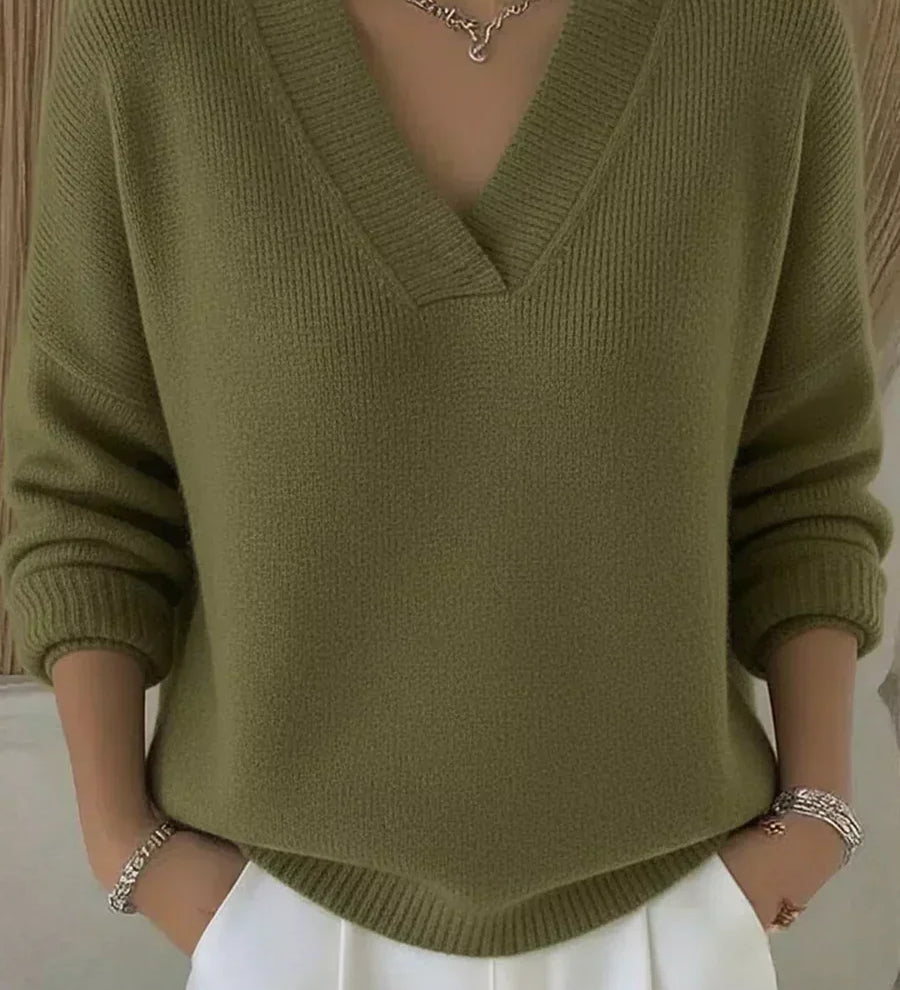 Linda | Relaxed V-Neck Sweater