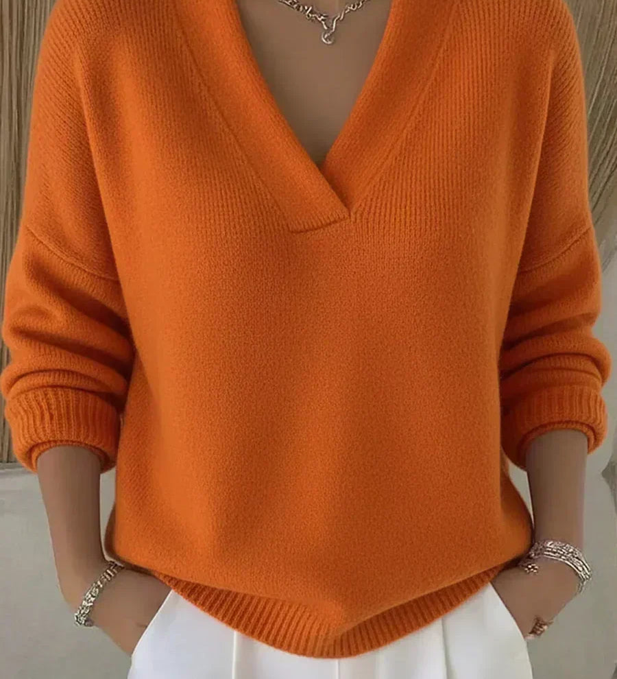 Linda | Relaxed V-Neck Sweater