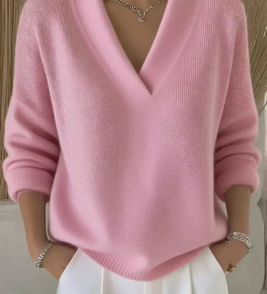 Linda | Relaxed V-Neck Sweater
