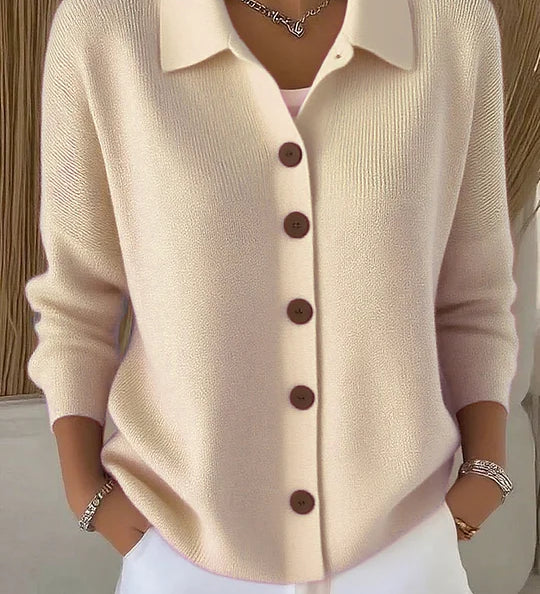 Gloria | Shawl Collar Button Cardigan