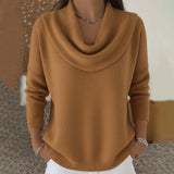 Vivian | Draped Cowl Neck Sweater