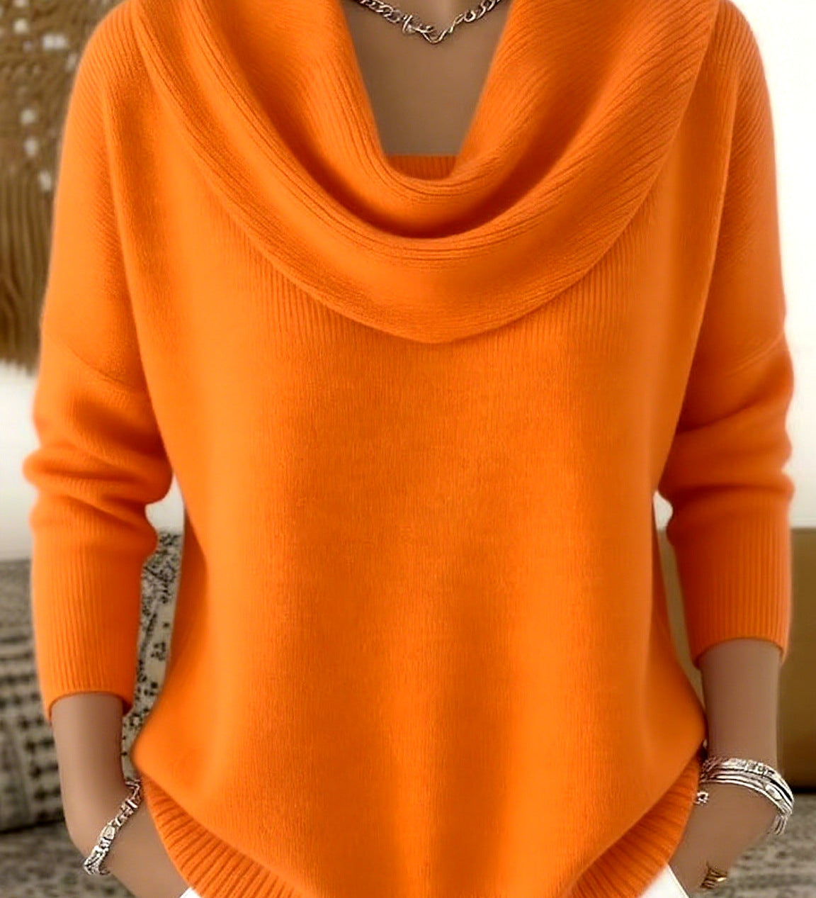 Vivian | Draped Cowl Neck Sweater