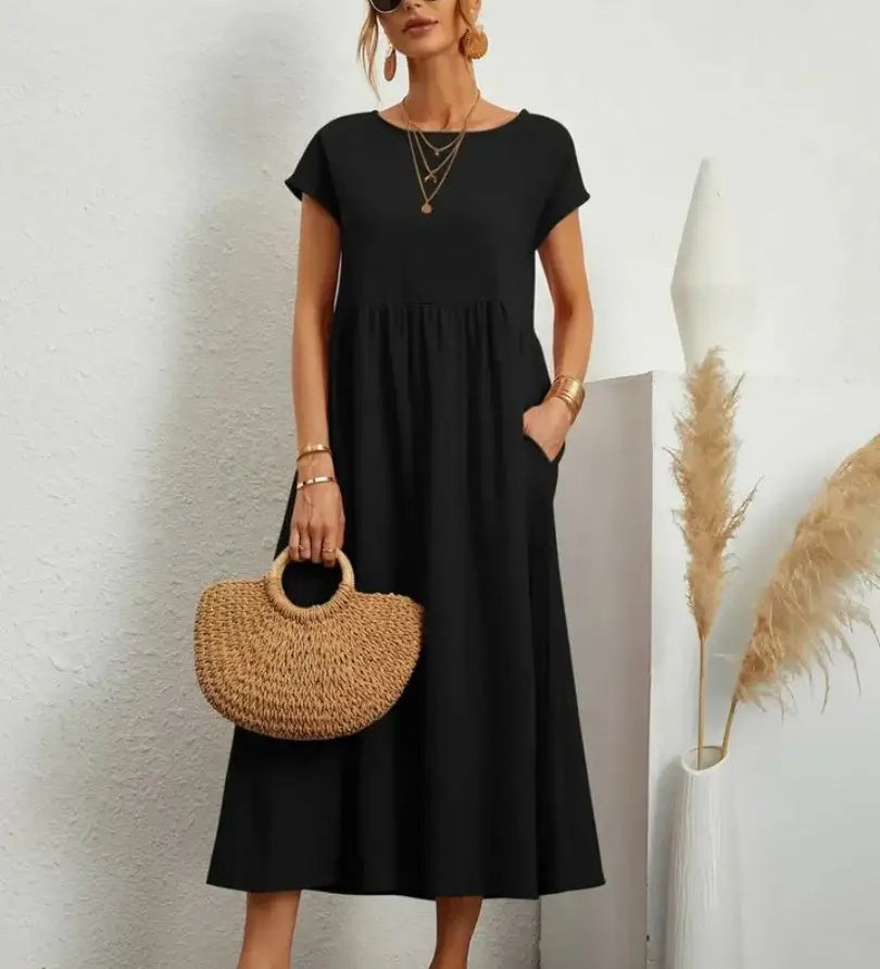 Hazel - Midi Dress with Pockets