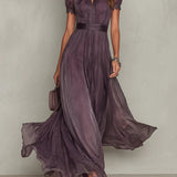 Samantha - Vintage Elegant Chiffon Maxi Dress