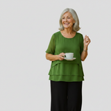 Holly - Layered Drape Blouse