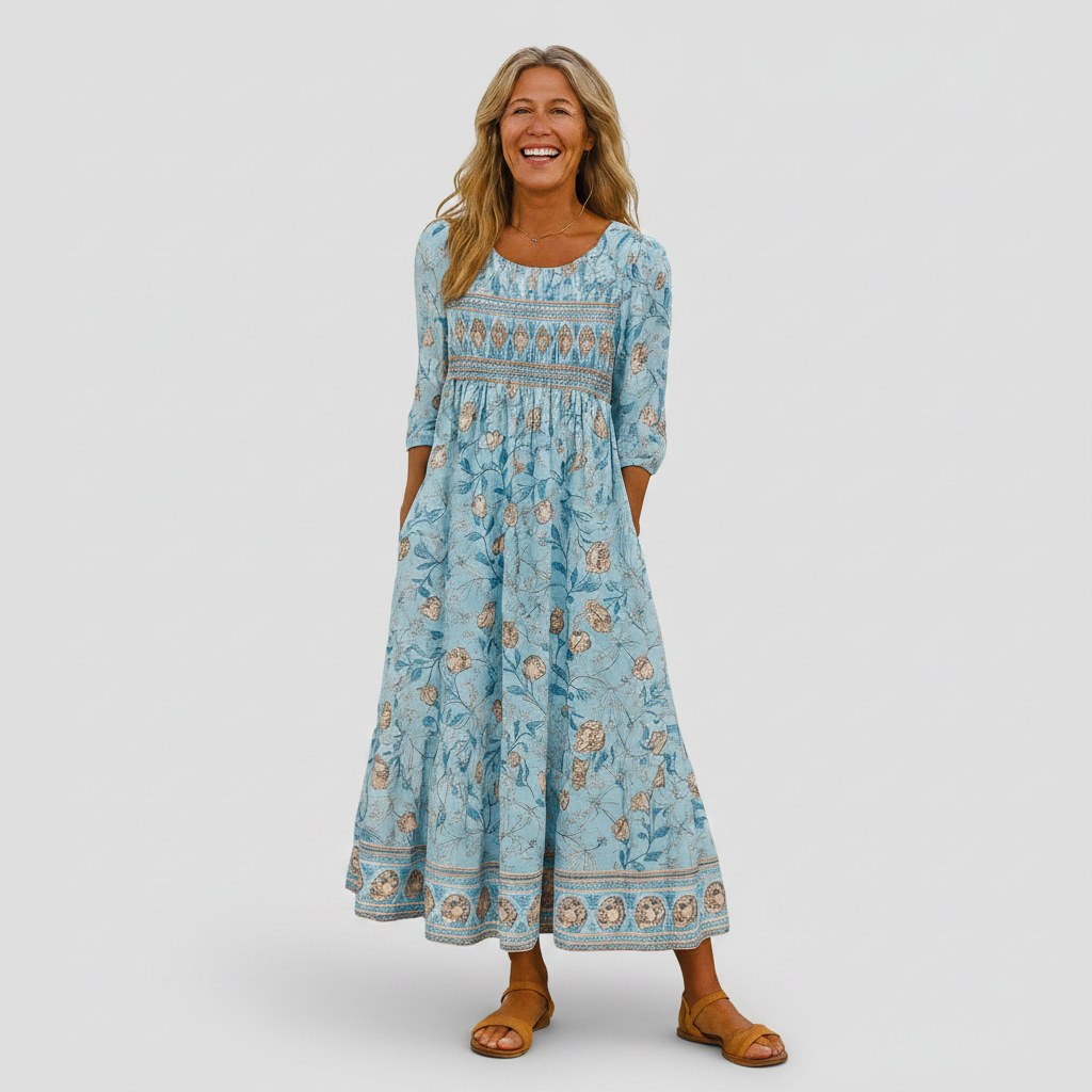 Zoe - Navy Midi Dress