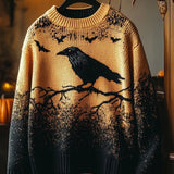 Cristina | Gothic Crow Art Halloween-Inspired Sweater