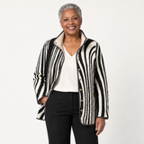 Isla - Casual Quilted Jacket with Abstract Geometric Design