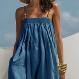 Valentina - Denim Wide-Leg Jumpsuit