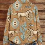Kaitlyn - Desert Horse and Cactus Zip Cardigan